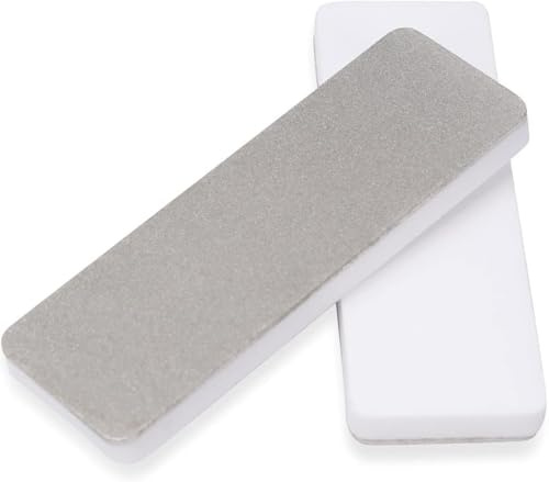 DMD Mini afilador de cuchillos de bolsillo de cerámica de diamante de piedra de afilar de doble cara | Afilador de cuchillos al aire libre | Herramientas abrasivas de diamante