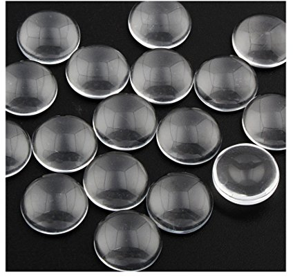 Perlin Klar Glas Cabochon 10mm 100stk Halb Rund Transparent Dekoration Schmuckherstellung Glaskuppel Cabochons DIY-Schmuck R184 x2