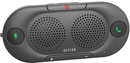 Besign BK06 Bluetooth 5.0 in Car Speakerphone with Visor Clip, Wireless Car Kit for Handsfree Talking, Motion Auto On, Siri Google Assistant Support, Dual 2W Speakers