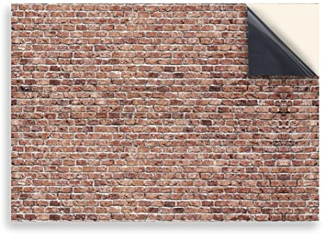 Stick & Go Repositionable Self Adhesive Dolls House Wallpaper 1:12 Scale (1 Sheet) - Old Brick Wall - No. 99