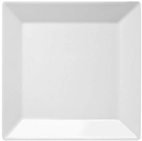 Saturnia Kimi - Plato llano cuadrado de 24 cm, porcelana fina