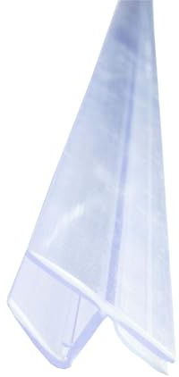 Bagnoxx 2m Duschdichtung Anschlagdichtung 180 Grad Transparent für 8mm Glasstärke einseitige Duschtür Öffnung, Duschlippe aus PVC, Abdichtung Dusche