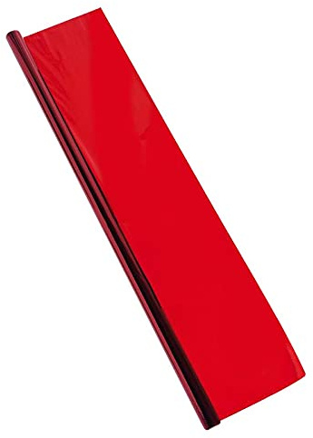 Röd cellofanpapper rulle 25ark 50x65cm