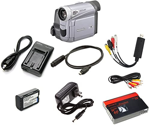 Panasonic Corp Panasonic miniDV Camcorder Bundle w/USB Adapter for Tape Transfer to Digital