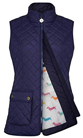 Ladies Champion Country Estate Banbury Diamond Quilted Gilet Bodywarmer - Navy Blue - 16, (1662)