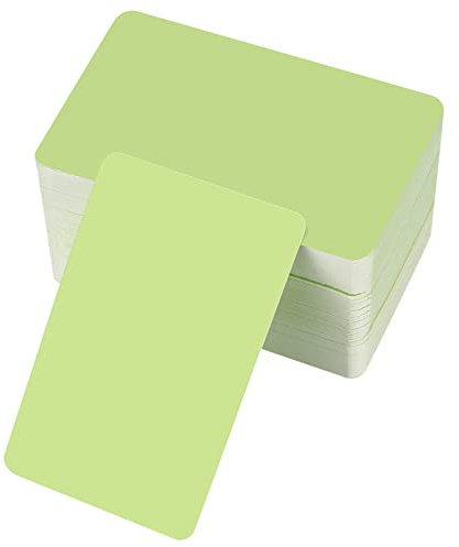 150 stycken blanka papperskort, indexkort, spelkort, minneskort tomt, kraftpapperskort, visitkort, papper för gör-det-själv, minnesinlärning – grön, 8,9 x 5,2 cm (3,5 x 2,04 tum)