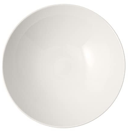 Villeroy und Boch Iconic Bol, Set of 6, Diameter 21.7 cm, Large Bowl Made of Premium Porcelain for Crisp Salads, Dishwasher Safe, White