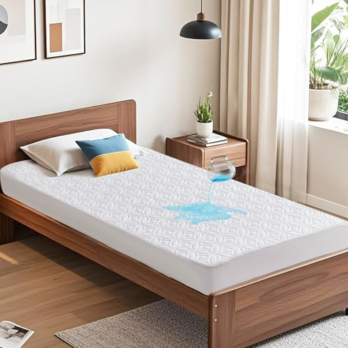 BEDLORE Matratzenschoner Wasserdicht 90x200x30, Leise & Atmungsaktiv,Weiß | 100% Wasserdicht, Leise & Ohne Plastikgefühl, 60°C Waschbar, Passgenau für 90x200 (bis 30cm Tiefe)
