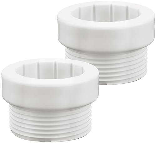 2 Pezzi Adattatore Stabilizzatore per Ombrellone da Piscina, 4,4cm Pratico Inserto per Ombrelloni Stabilizzatore per Palo Dell'Ombrellone per Terrazza da Esterno (Bianco)