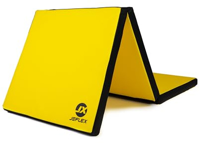 Jeflex - klappbare Weichbodenmatte & Turnmatte 180 x 60 x 6 cm MADE IN GERMANY/Gymnastikmatte tragbar/platzsparende Fitnessmatte & Yogamatte/Spielmatte für Kinderzimmer