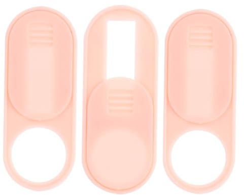 Pack Kameraschutzhüllen für Smartphone und Tablet, Rosa | Abs Kunststoff, Flache Slider Ausführung, 3 Stück, Einfach zu Verstauen und Bequem zu Nutzen