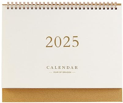Schlichter Tischkalender 2024–2025 – Kalender Im Schlichten Stil, Tagesplanungskalender | Schreibtisch-Dekoration Fürs Büro, Leicht Zu Tragender Tischkalender Für Lehrer, Monatsplaner, Notizblock