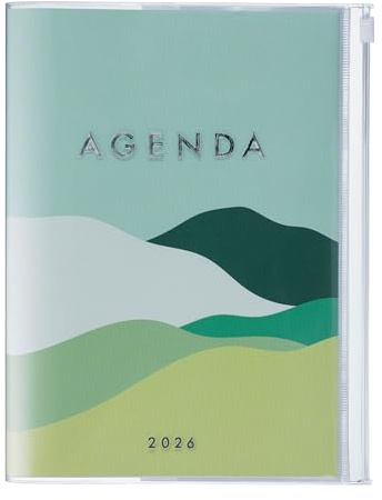 MARK'S 2025/26 Taschenkalender, A5 Mountain, Green: Von September 2025 bis Dezember 2026