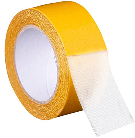 CATIEBYE 1rolle Doppelseitiges Gewebeklebeband Hochwertiges Stark Haftendes Selbstklebendes Teppichklebeband Für Bodenbeläge Dekoration Bastelarbeiten Und Mehr Anwendungen