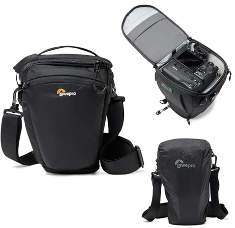 Lowepro ProTactic TLZ 70 Pro AW III Toploader kameraväska för spegellös DSLR, volym 5 l, abm: 30,5 x 14 x 16 cm, för kameror med tillsatt objektiv, modulär axelväska, för fotografering/videofilm