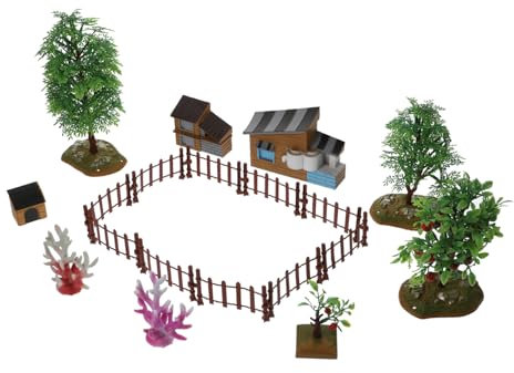 UPKOCH Mini-bauernhofmodell Mit Grünem Gewächshaus Und Hundehaus Zubehör Für Bauernhaus-simulationsszenen Für Bildungszwecke Und Kreatives Spielen
