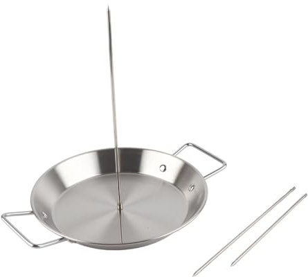 Brochette verticale en acier inoxydable brésilien avec 3 pointes amovibles pour four et grill (acier inoxydable)