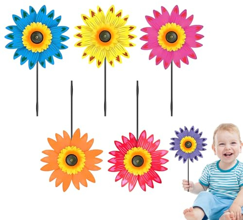 Girouettes s pour Jardin et Extérieur,Moulins à Vent Décoratifs | Décoratif Étanche pour Jardin Pelouse Extérieur avec Motif Solaire