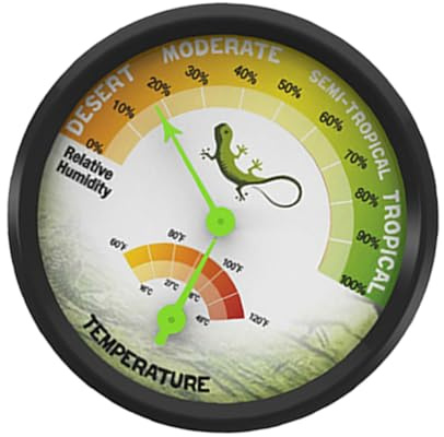 HEMOTON Thermomètre Hygromètre Analogique Reptile Terrarium Mesure Précise Température et Humidité Affichage Réutilisable Compatible Aquarium et Terrarium