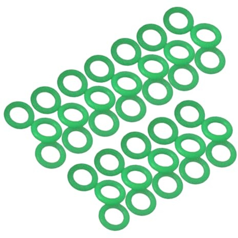 DECOMELODY 100 Piezas Anillos para de Tienda de Campaña de Verde Fosforescente para Exterior Anillos de Resistentes UV para Camping y Señalización Nocturna