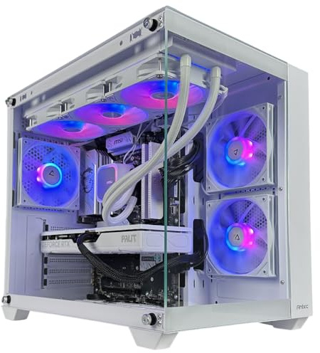 EGEMONE VS2 - Pc gaming Ryzen 7 7700X, Rtx 5060 Ti 16Gb WHITE, Ram 32Gb DDr5 6000 Mhz, Ssd NVMe 1000Gb, Dissipatore a Liquido 360mm, Windows 11 Pro, Pc desktop gaming, fino a 5,40 ghz