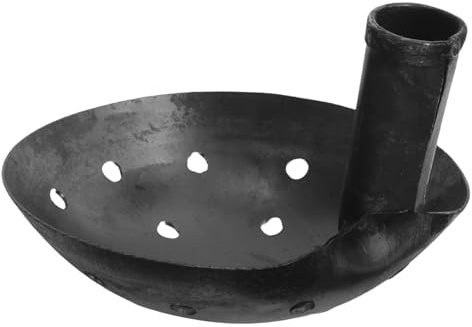 BESPORTBLE Louche en Fer 17 Cm pour Nettoyage Gouttières et Fossés Pelle de Jardin Multifonction pour Enlever Boue, Feuilles et Débris Outil Manuel Robuste pour Entretien Agricole