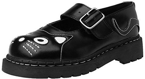 T.U.K. Anarchic Mary Jane Kitty - Schuhe für Damen - Farbe Schwarz - Größe EU40