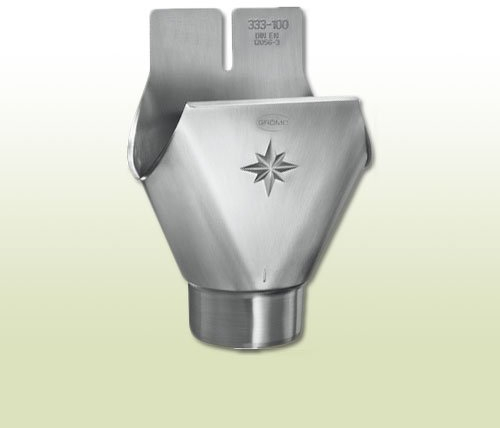 Aluminium Einhangstutzen oval RG 280 für Fallrohr DN 87