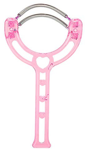 Removedor de vello facial, depiladora eficaz Herramienta de belleza de dispositivo de resorte de plástico de eliminación de vello portátil para mujeres y hombres(rosa)