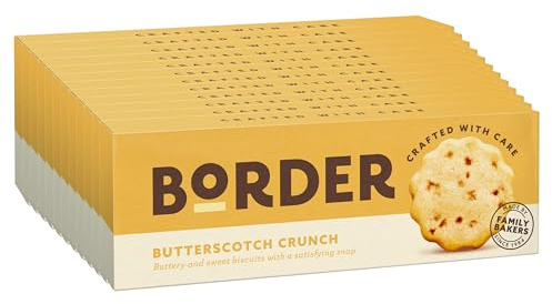 Border Biscuits Sweet Memories Butterscotch Crunch 135g, Box of 12 Packs of Biscuits