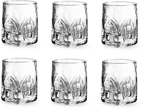 Provance Juego de 6 vasos de chupito 55 ml aptos para lavavajillas cristal macizo bonito aspecto