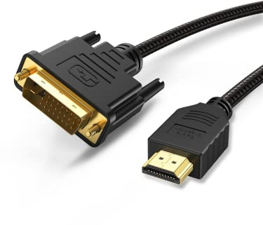 CableCreation Premium DVI auf HDMI Kabel, Bidirektional 2m HDMI-Stecker zu DVI-Stecker(24+1), HDMI DVI Adapter für Raspberry Pi, Roku, Xbox One, Laptop, Blue-Ray, Unterstützen 1080P