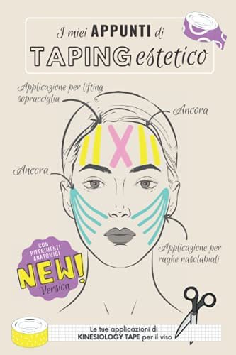 I miei appunti di Taping Estetico. Applicazioni di Kinesiology Tape per il viso: Quaderno di appunti per il tuo corso di kinesiology BEAUTY TAPING con ... BOOK utilissimo e pratico - versione ITALIANA