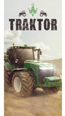 Jerry Fabrics Traktor Duschtuch Badetuch Handtuch Strandtuch Trecker 70 x 140cm