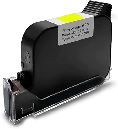 TIKTONER 127T1 Cartouche d'encre Originale pour Imprimante Jet d'encre Portable, 42ml Cartouche d'encre Solvantée à Séchage Rapide pour 2-12,7 mm Codeur Jet d'encre Portative - Jaune
