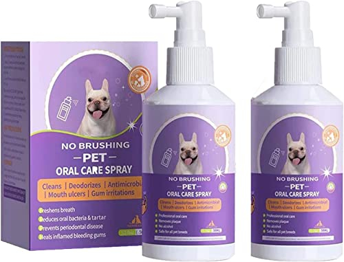 2 Stück Petry Mundspray, Pet Clean Zahnreinigungsspray 2023 New Pet Zahnreinigungsspray für Hunde & Katzen