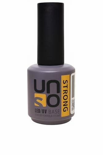 UNO Professional STRONG BASE COAT 15ml -Long-Wear Formula - 0.5 Oz Foundation for Nails, Extended Manicures & Pedicures, Protect Your Nails, Strengthen your nails