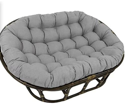 Reyox Wasserdicht Polster für Papasansessel Hängekorb, Stuhlkissen für Rattanmöbel Gartenstuhl Grau 170 x 120 cm Oval