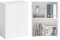 Bellamio Ais Mehrzweckschrank 60 cm breit – schmaler Aktenschrank mit Push-to-Open Türen – Haushaltsschrank mit 2 Fächern in weiß – Bücherregal für Flur/Küche/Wohnzimmer – 80 × 60 × 33 cm