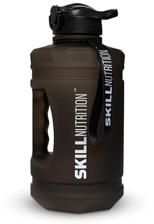 Skill Nutrition Bottle, Black – 2200 ml | 2200ml bottle | Large capacity with handle | Leak-proof, BPA-free | Perfect for gym, fitness and endurance training