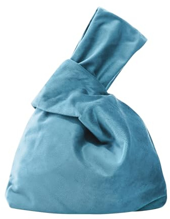Muka Sac de poignet de velours, Sac à main à nœud de luxe de style japonais, Pochette de soirée pour femme Organisateur cosmétique de sac de poignet