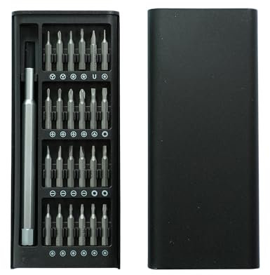 Ensemble de tournevis mécaniques magnétiques de précision MUXIJIA : Contient 24 forets pour réparer les iPhones, les ordinateurs, les PS4, les PS5, les lunettes, etc.
