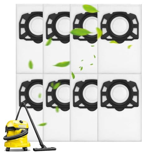 8 Pack Karcher Vacuum Bags,Karcher Hoover Bags,Vacuum Cleaner Bags | Replacements Compatible for Karcher WD 2 Plus,WD 3,WD 3 Battery,KWD 1/D 2/D 3,MV 3,WD 3.200 to WD 3.800 M,SE 4001/4002