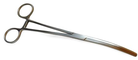 Generisch 25 cm Arterienklemme als Hakenlöser zum Angeln, Arterienklemme gebogen, Angelzange, Edelstahl Arterienklemme, Lösezange, Edelstahlzange, Angelklemme, Fischerklemme, Hakenlöser Zange
