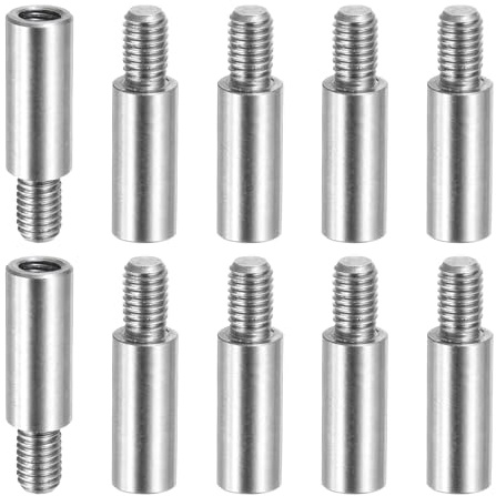 PATIKIL M5x15+8mm Abstandshalter Schrauben Verlängerung Stifte 10 Stück Edelstahl Gewindehülse Abstandsbolzen Schrauben Ersatz für Binden Nachfüllbaren Scrapbook Fotoalbum Bastel DIY