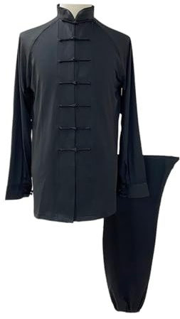 Set di Tai Chi Uomini Donna,Uniforme Kung Fu Unisex,Stile Cinese Unisex Set Maniche Lunghe,Leggero E Confortevole,Adatto per Arti Marziali E Meditazione