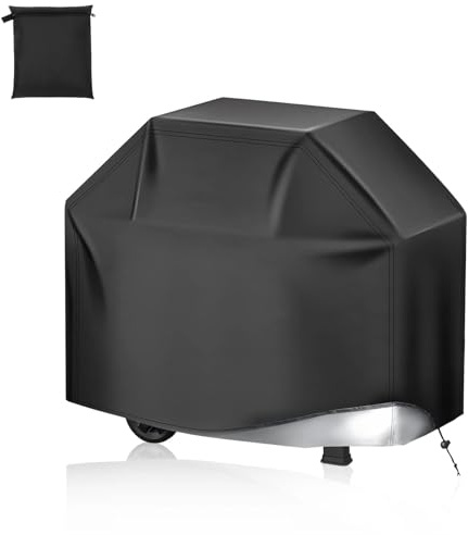ZIJANG Funda Barbacoa Impermeable 80 x 66 x 100 cm | Cubierta de Poliéster Negro para BBQ Exterior, Balcón, Patio y Protección Contra Polvo