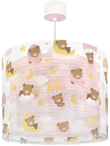 Dalber kinderlampe Pendelleuchte Hängelampe Baby Teddy Rosa Bären Tiere, 41572S, E27