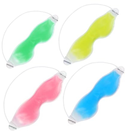 BEBEMOKO 4 Stück Gel Augenmasken Klein Mit Kühlender Kältekompresse Wiederverwendbare Augengelmaske Für Schlaf Und Reisen Gel Augenmaske Gegen Schwellungen Und Augenermüdung