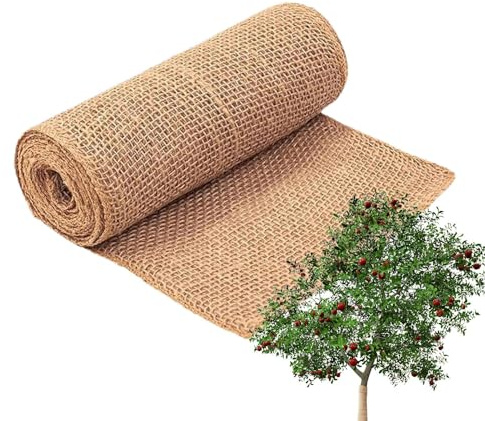 Huayeex Rouleau de toile de jute pour arbres | Rouleau de gel pour tronc, protection hydratante pour plantes – pour l'hiver extérieur, paysage, serre, terrasse, porche, arrière-cour